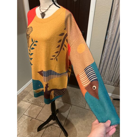 Colorful and Fun Cotton Wool Sweater - Picture 4 of 7